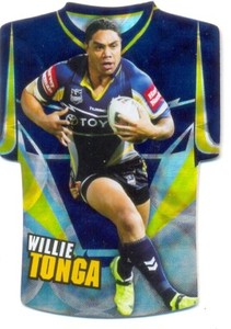2009 Select Classic NRL Jersey Die Cut Card JDC49 Willie Tonga - Cowboys