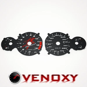 Suzuki GSX 1300 R Hayabusa 2008-2011 KM/H Aftermarket Black Gauge Faces - Picture 1 of 1