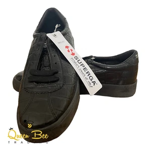Zapatilla deportiva Superga para mujer negra con cordones 2843 talla 6,5 - Imagen 1 de 5