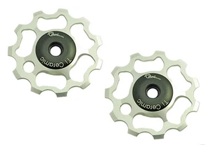 OMNI Racer 9 & 10 Speed Ti Ceramic Derailleur Pulleys Dura Ace, Ultegra: SILVER - Picture 1 of 4