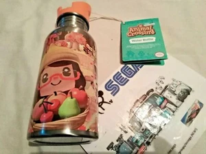 ANIMAL CROSSING WATER BOTTLE WITH BUILT IN STRAW 'RARE & HARD TO FIND' NEW - Picture 1 of 5