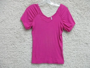 BKE Core Buckle Shirt Small Youth Pink V Neck Stretch Modern Casual Fit Girls - Picture 1 of 9