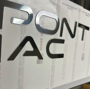 CHROME Rear Bumper Plastic letters - 1997-2003 Pontiac Grand Prix NOT VINYL - Bild 1 von 7