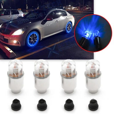 Ice Blue LED Tyre Air Valve Stem Strobe Wheel Light For Infiniti G35 G37 Q50 Q60 - Image 1 of 4
