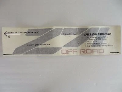 Adesivo adesivo 1989-99 Chevrolet & GMC C1500/2500/3500 Z71 argent escuro e vermelho - Imagem 1 de 2