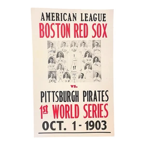 "American League Redsox Pirates 1st World Series 1903" Cardboard Poster 14x22" - Picture 1 of 2