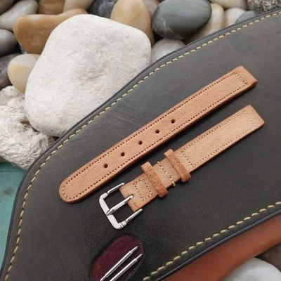 Correa de reloj vintage de piel de cerdo Wyler de 1/2" sin usar años 40-50 Foto 1 de 4