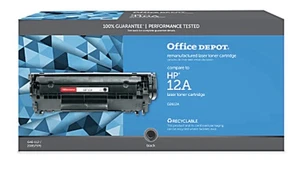 Office Depot Compared to HP 12A Laser Toner Cartridge Black ๐ ๐ ๐ - Picture 1 of 2