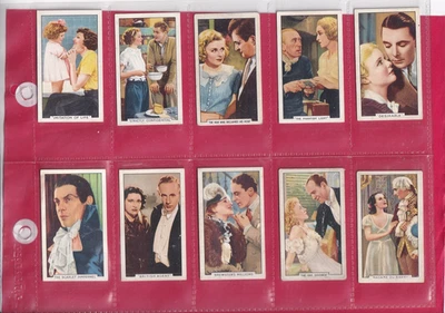GALLAHER - FAMOUS FILM SCENES - 10 CARDS - HIGH NOS. - Image 1 of 2