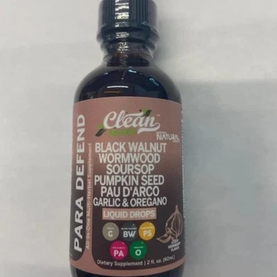 Cleanse for Humans черный орех чеснок сметанное яблоко Para Defend полынь капли жидкость - Изображение 1 из 4