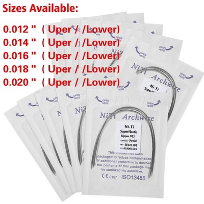 Arcos de Dental Ortodoncia Redondos Niti Arco de Alambre Su Arch Wire EE. UU. Foto 1 de 4