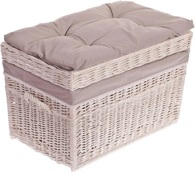 E-Wicker24, Cesto per Biancheria in Vimini, Cesto per Giocattoli in Vimini, Colo - Immagine 1 di 4