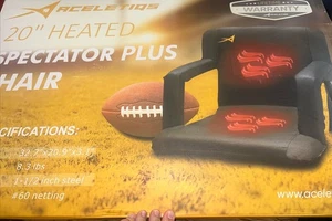 Double Heated Stadium Bleacher Seat with Cup Holders and Reclining Backrest - Picture 1 of 5