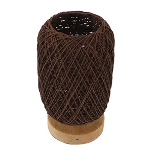 Dimmable Rattan Table Lamp Unique Rattan Weaving Design Stepless - Picture 1 of 12
