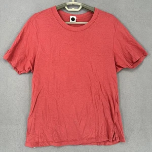 Camisa Bassike Para Hombres Mediana Rosa Roja Manga Corta Camiseta Básica Informal Algodón - Imagen 1 de 15