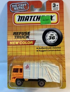 Rare 1993 Matchbox 1-75 Orange’87 Garbage Collection Truck - Picture 1 of 6