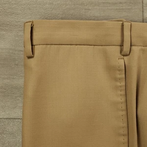 Sid Mashburn Trousers Dress Pants Mens 42 Act 37X30.5 Tan Wool Cuffed Flat Front - Picture 1 of 11