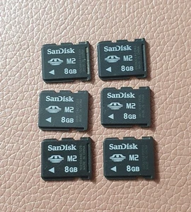 X6 Rare 8GB Micro M2 Memory Stick Card Bundle Job Lot SanDisk M2 Cards - Picture 1 of 1