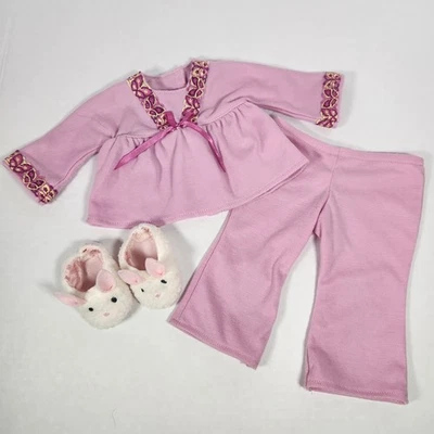 American Girl Julie Albright Pajamas & Sophia Dolls Sherpa Bunny Slippers - Image 1 of 4