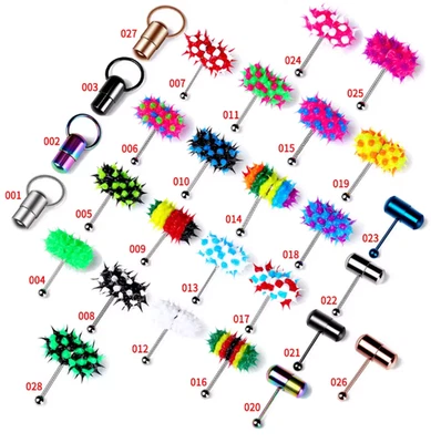 Koosh Metal Tickler Vibrating Tongue Ring 14g Piercing bar Barbell Stud Battery - Image 1 of 4