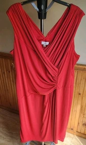 Avenue Red 22/24 Women’s Faux Wrap Party Dress NWT - Picture 1 of 6