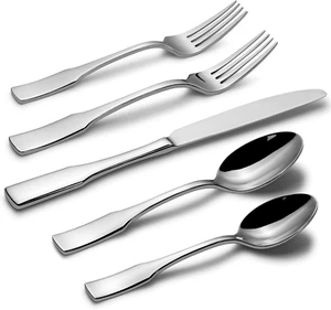 20 Piece Silverware Set for 4, Stainless Steel Flatware, Mirror Polished - Picture 1 of 12