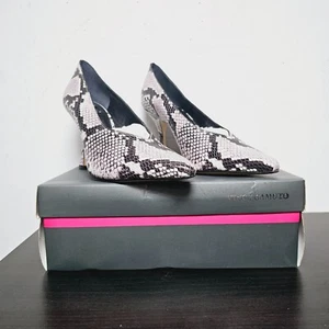 Zapatos de salón Vince Camuto Ishani punta brillante Pyton talla 10 M - Nuevos en caja - Imagen 1 de 10