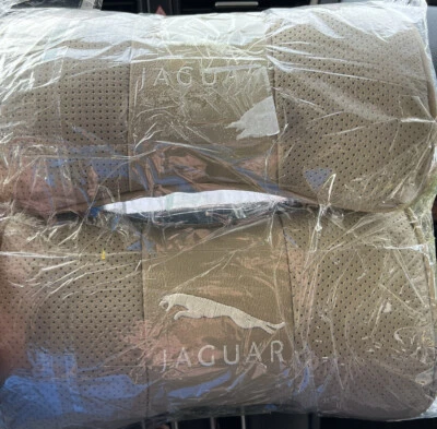 Asiento de coche Jaguar reposacabezas cuello almohada cojín cuero 2 piezas tostado Foto 1 de 4