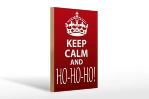 Holzschild Spruch 20x30cm Keep Calm and Ho Ho Ho Christmas Schild wooden sign - Bild 1 von 5