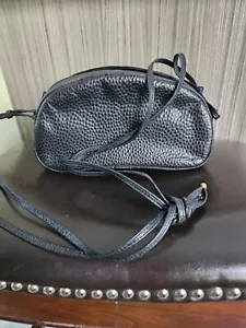 VTG MEYERS Black Leather Crossbody Purse - Picture 1 of 9