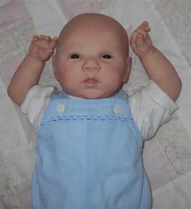 Usado en Excelente Condición Reborn 20" Gabriel Bountiful Baby 3/4 Extremidades Calvo Nuevo Hecho a Mano 2 Piezas Conjunto - Imagen 1 de 19