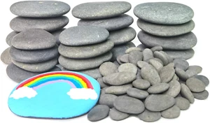120PCS Painting Rocks, DIY Rocks Flat & Smooth Kindness Rocks for Arts, Crafts, - Picture 1 of 12