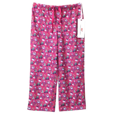 Vineyard Vines Whale Pajama Pants 2T 3T Girls Toddler Christmas Coastal Nautical - Image 1 of 4