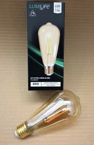 2 x Squirrel Cage LED E27 Edison Screw Vintage Filament Light Bulb 7.5w = 48w - Picture 1 of 8