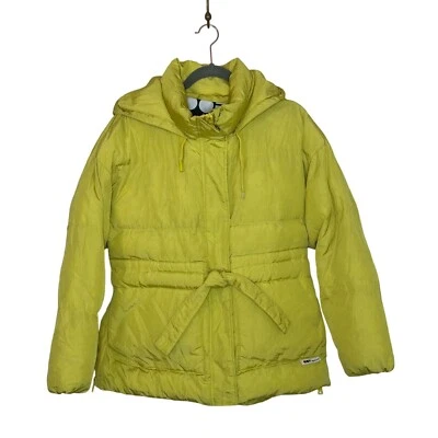 Chaqueta acolchada OOF WEAR 9108 en nailon crujiente con cinturón talla 2 amarillo litrón Foto 1 de 4