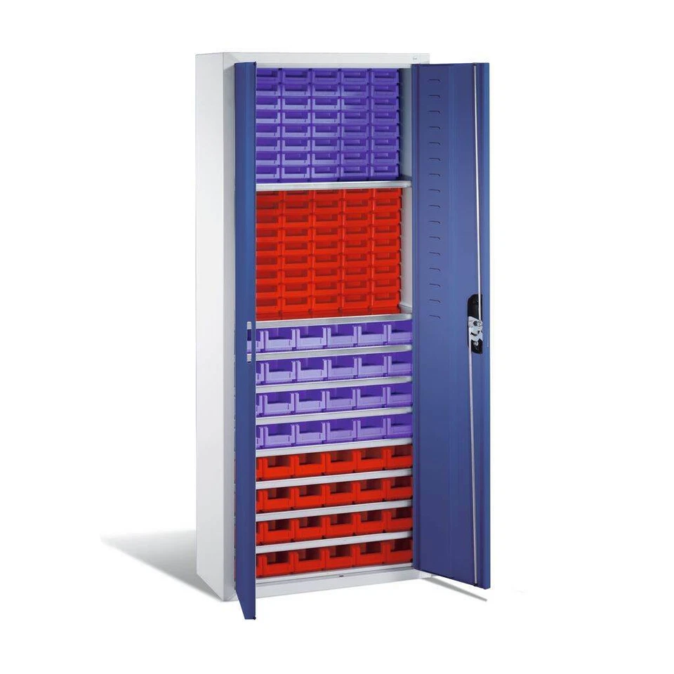 Magazinschrank mit 138 Sichtlagerkästen, H1690xB700xT300mm - Bild 1 von 1