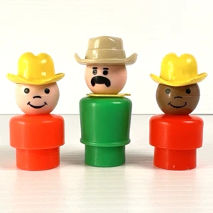 Vintage Fisher Price Little People Cowboys 3 Stück - Bild 1 von 4