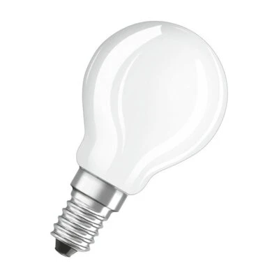 Osram LED Golf Ball Frosted 4W = 40W SES/E14, Cool White 4000K (non-dim) - Image 1 of 2