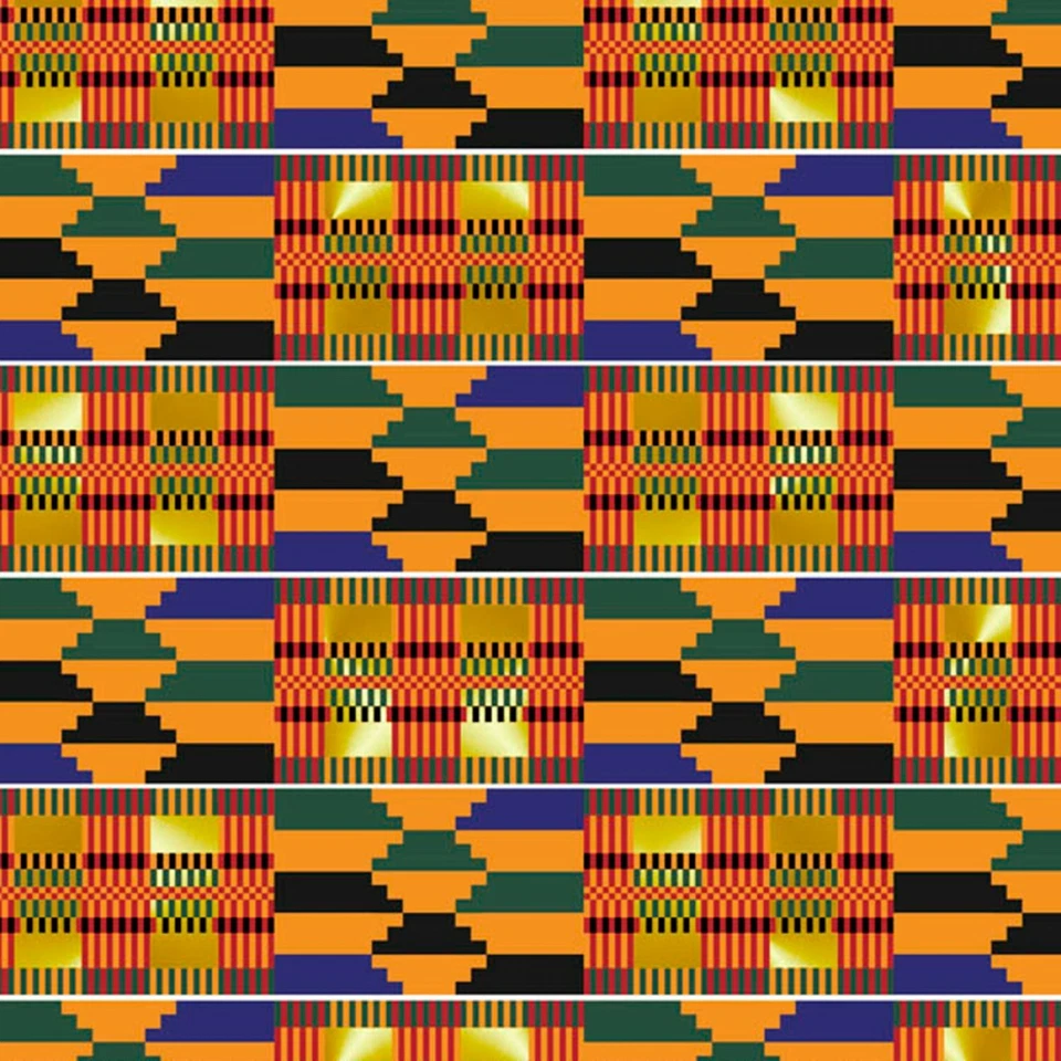 Tecido David Textiles Akan tapeçaria laranja 100% algodão por jarda - Imagem 1 de 1