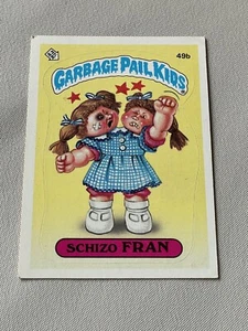 1985 Topps Garbage Pail Kids Series 1 Sticker Card #49b Schizo Fran. - Picture 1 of 1