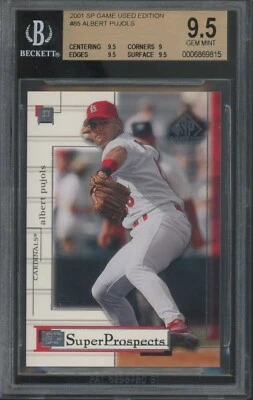 2001 SP Game Used Albert Pujols Rookie /500 #85 RC St. Louis Cardinals BGS 9.5 - Image 1 of 2