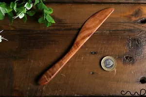 Cuchillo de mantequilla de madera de rosa limitado esparcidor de mermelada de madera hecho a mano madera sólida 17 cm C - Imagen 1 de 3