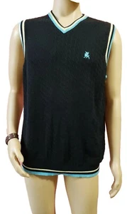 Coogi Australia VTG 90's Men's Sweater Vest Classic fit Navy Knit Cotton Sz 5/M  - Picture 1 of 10