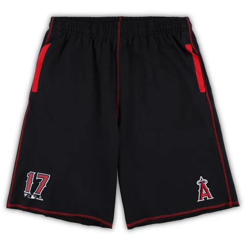 Men's Shohei Ohtani Black Los Angeles Angels Big & Tall Stitched Double-Knit Cover