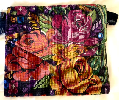Bolso Huipil Bandolera Cartera Bordado Flores Denium Guatemala Nuevo Boho #AC Foto 1 de 4