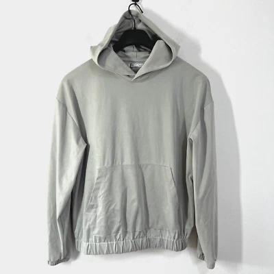 Sudadera con Capucha ZARA Calce Cuadrado Ajustada Para Mujer Pequeña Gris Claro Bolsillos Foto 1 de 4