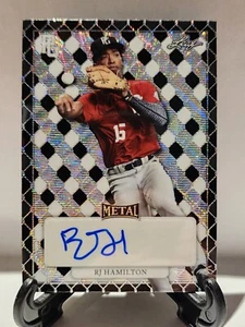 Leaf Metal Perfect Game National Showcase 2022 RJ Hamilton Black Wave automático/5 - Imagen 1 de 3