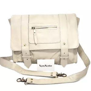Zaino Vere Verto VereVerto convertibile in pelle tracolla borsa messenger avorio - Foto 1 di 15