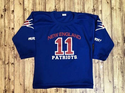 Camiseta deportiva de fútbol americano para niños jóvenes Hutch New England Patriots #11 Draw Bledsoe de la década de 1990 mediana Foto 1 de 4
