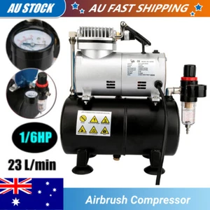 Value Pack Option 1/6HP Air Compressor with Tank Air Brush Spray Gun Nail Art - Picture 1 of 12
